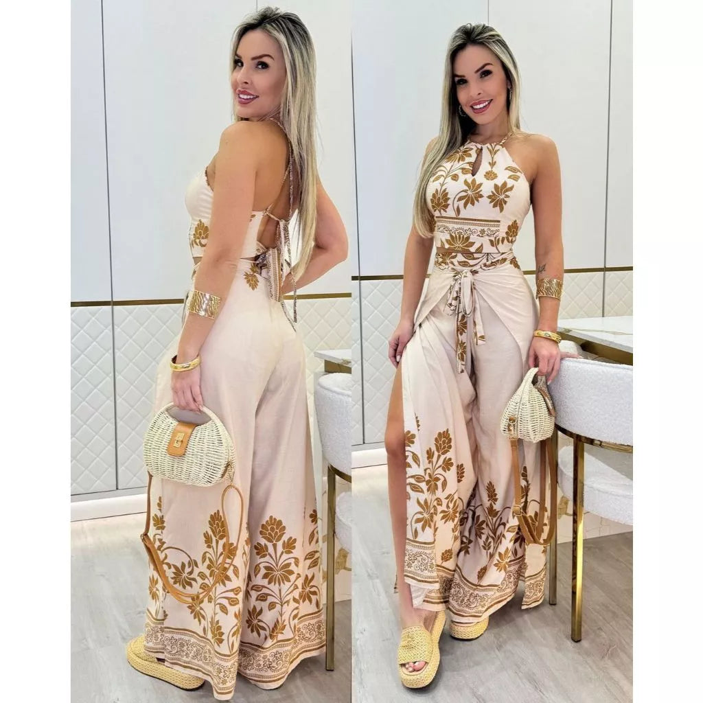 Conjunto Calça e Cropped Lunna