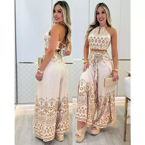 Conjunto Calça e Cropped Lunna