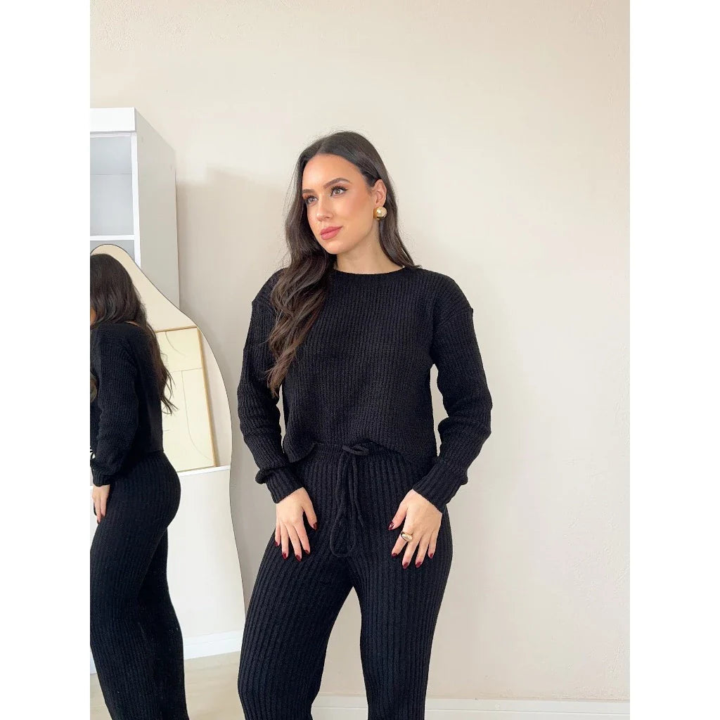 Conjunto Tricô Mousse